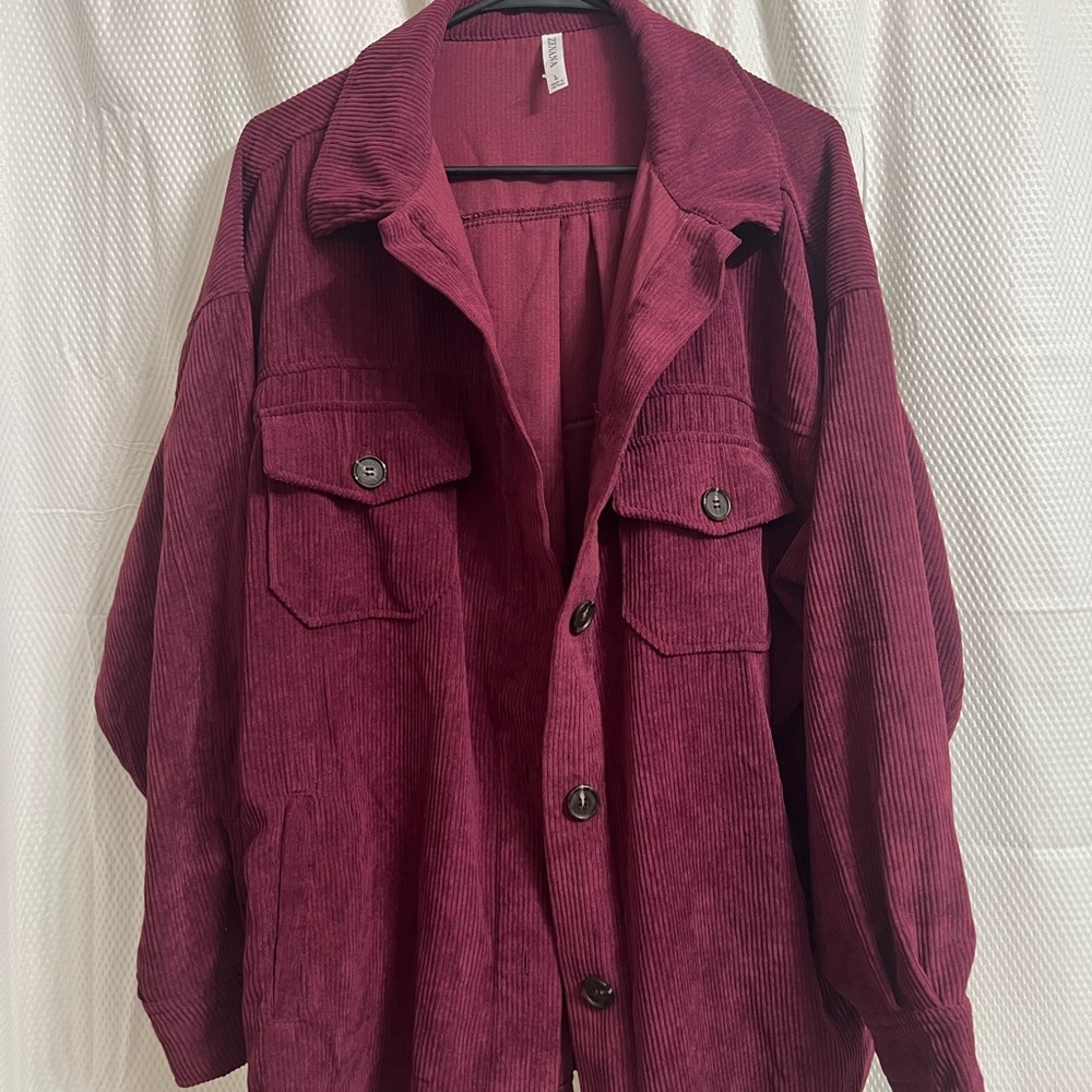 Zenana Outfitters Corduroy Jacket/Shirt-